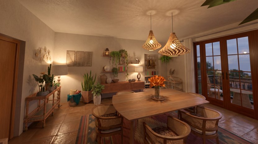 Eclectic dining room