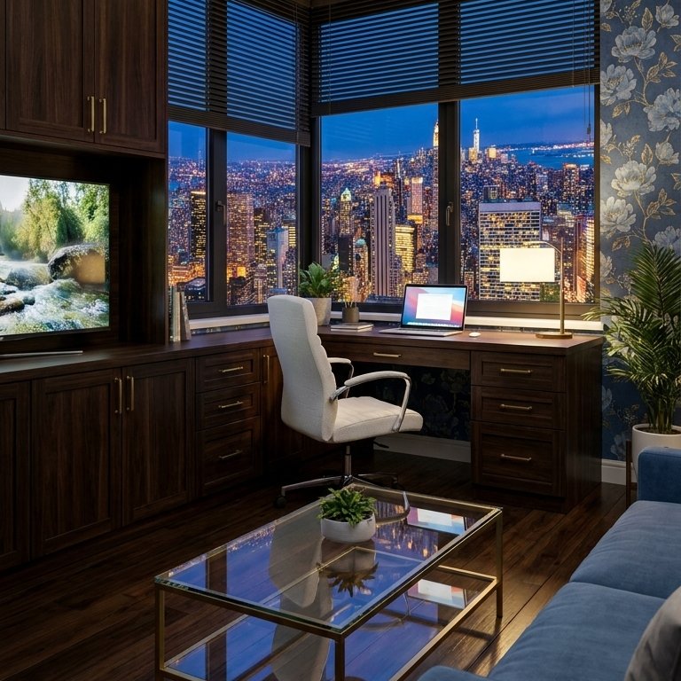 bureau à domicile : style Contemporain