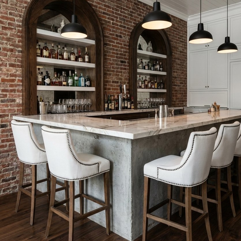 sala da pranzo in stile Farmhouse