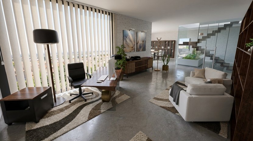 bureau à domicile : style Contemporain
