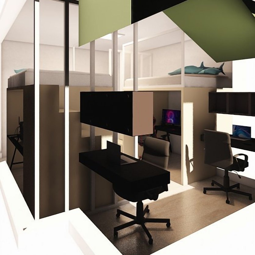 bureau à domicile : style Contemporain