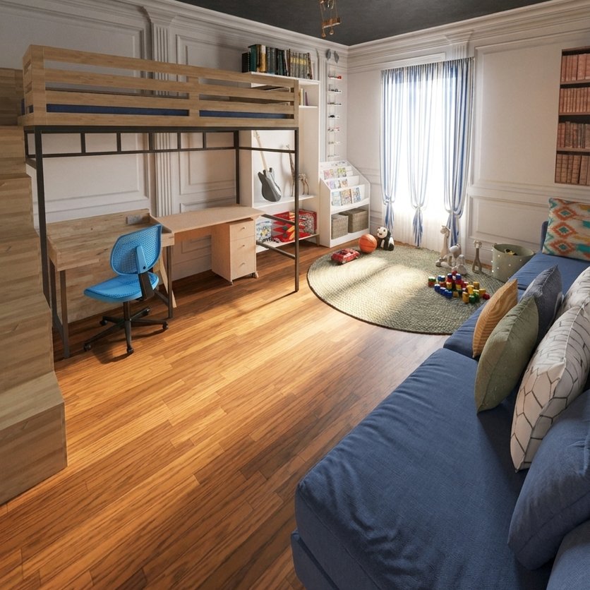 غرفة أطفال بنمط منتصف القرن
