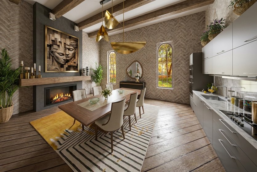 Esszimmer im Stil Mid-Century