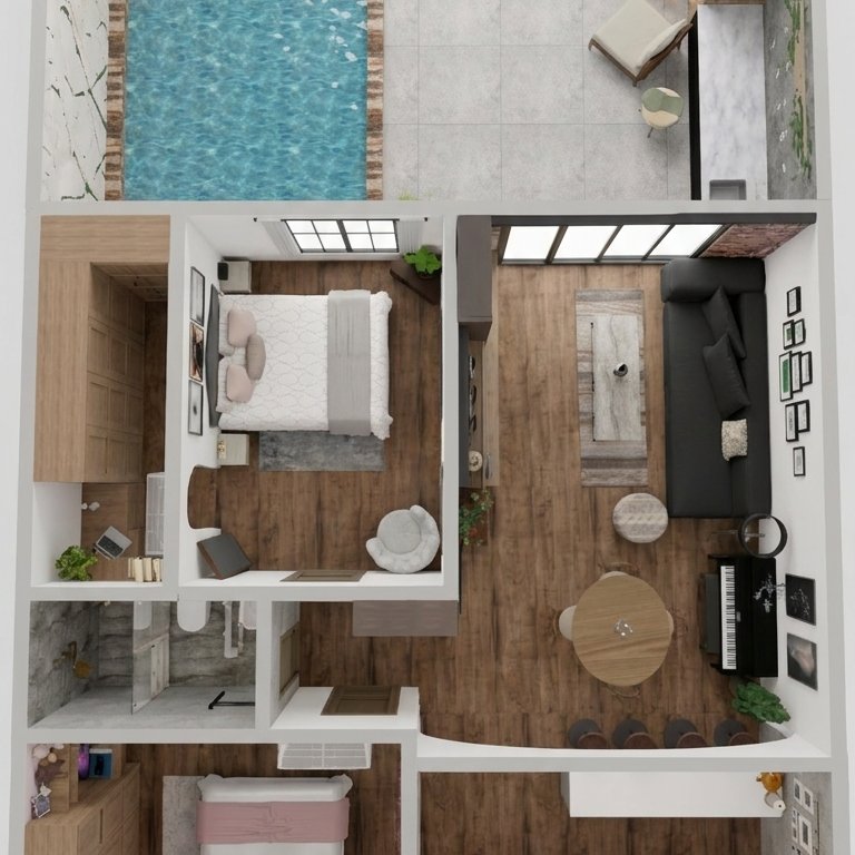 Mid-century floor plan