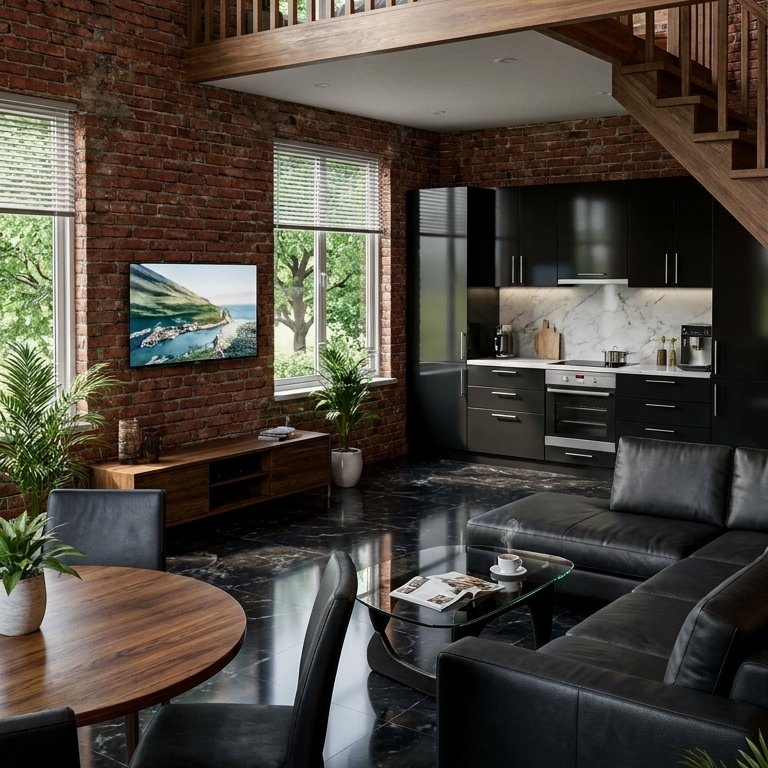 Industrial living room