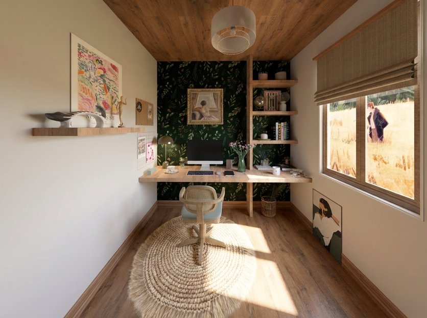 Boho home office