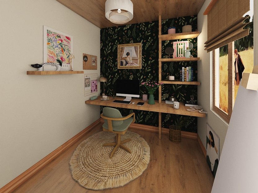 Boho home office