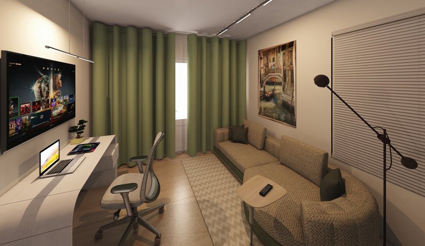 bureau à domicile : style Contemporain