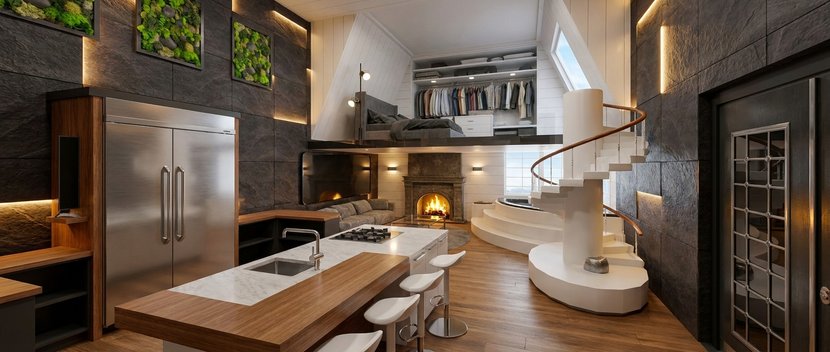 Industrial living room