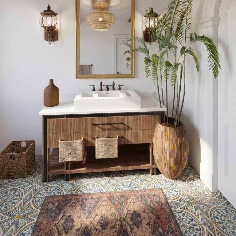 Boho bathroom