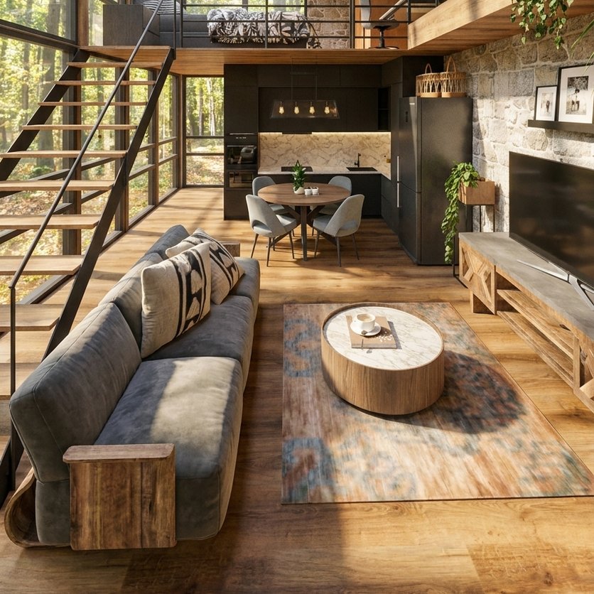 Industrial living room