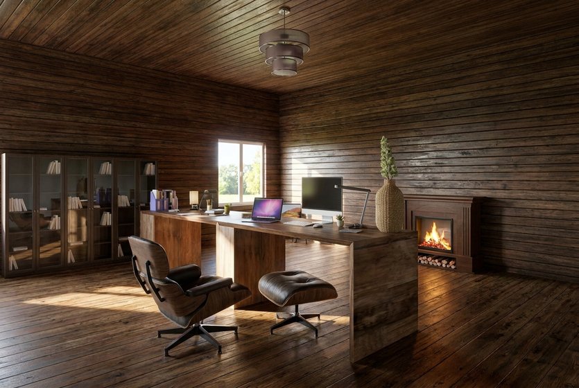 Mid-century home office