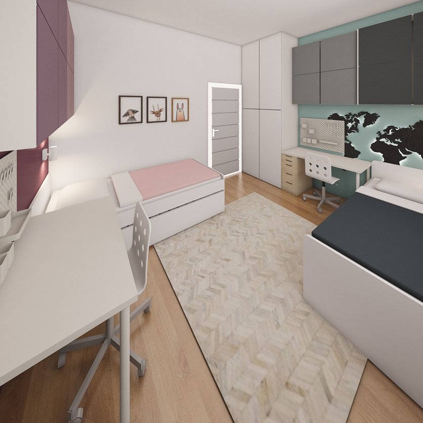 Mid-century kids room