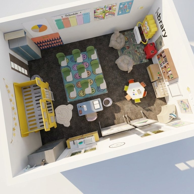 Mid-century kids room