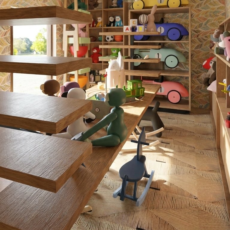 Mid-century kids room