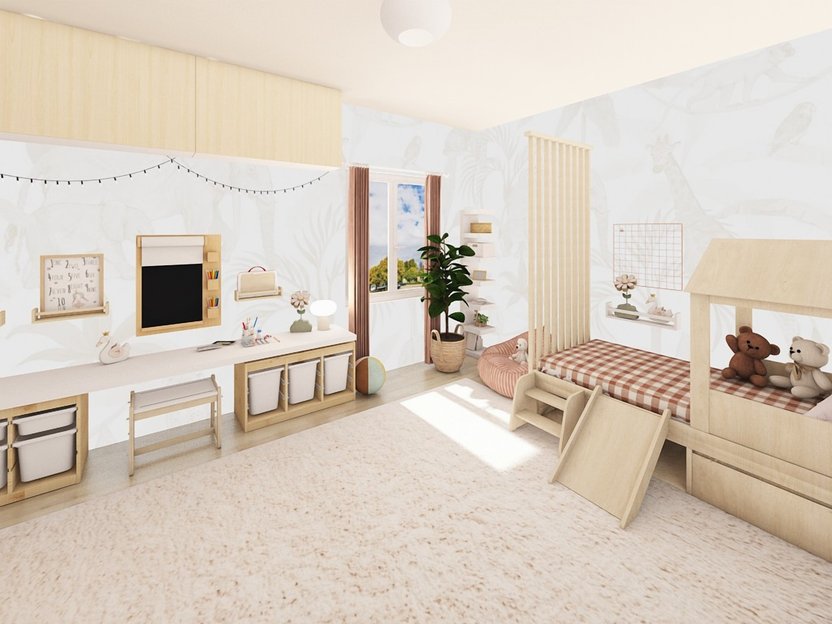 Mid-century kids room