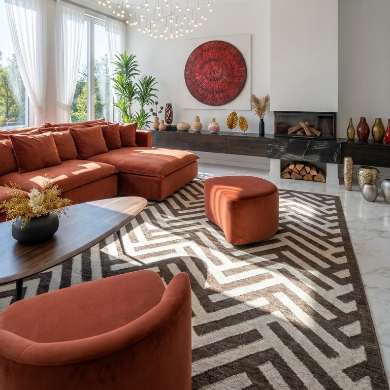 sala de estar em estilo Contemporâneo