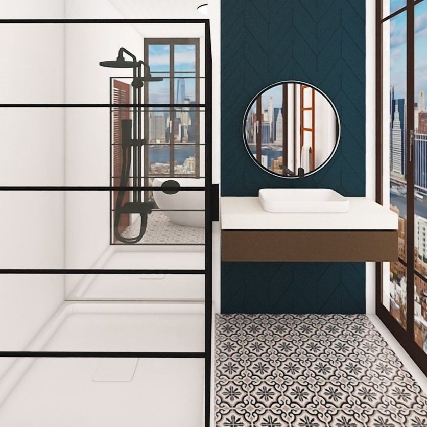 Mid-century bathroom