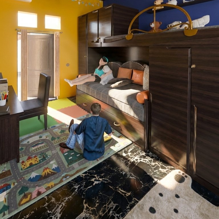 Mid-century kids room