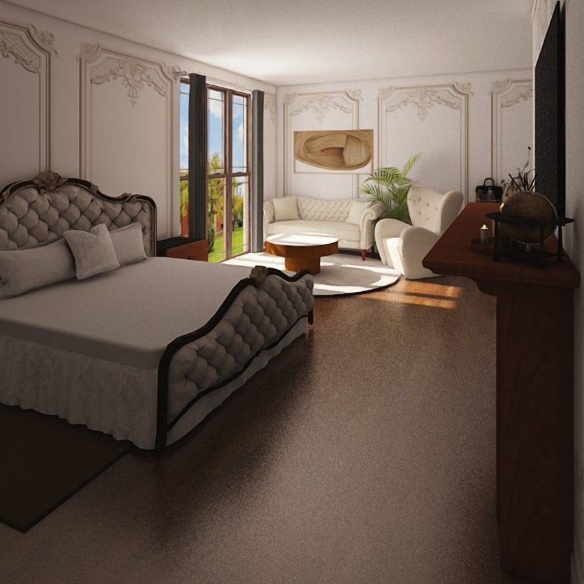Neoclassical bedroom