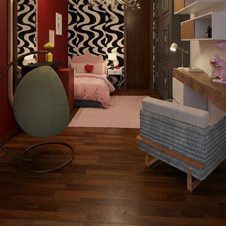 Eclectic bedroom