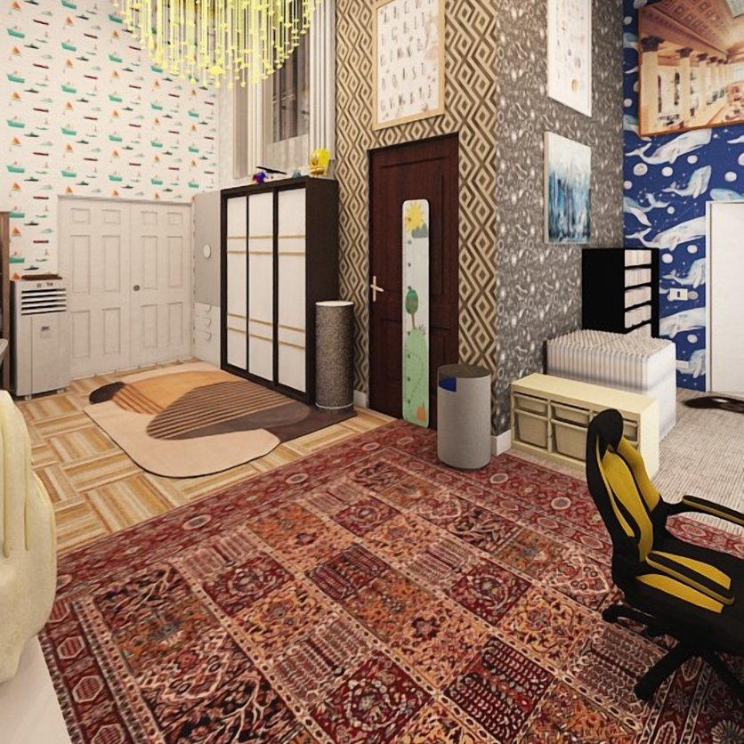 Mid-century kids room