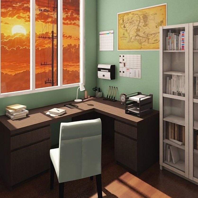 Mid-century home office
