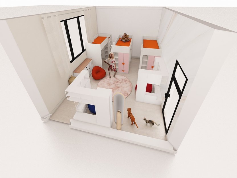 Mid-century kids room