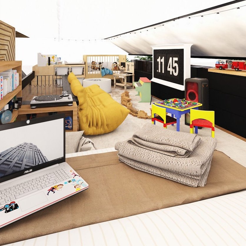 Eclectic kids room