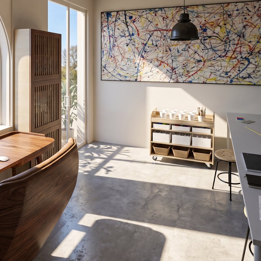 Mid-century home office