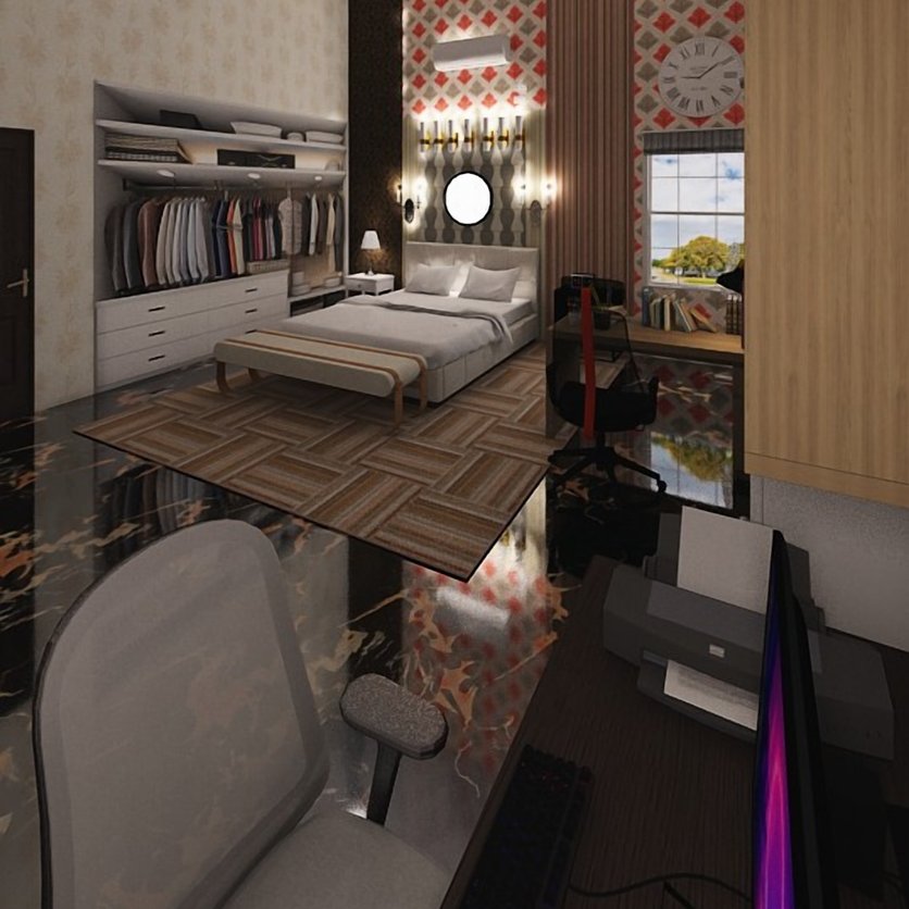 Eclectic home office