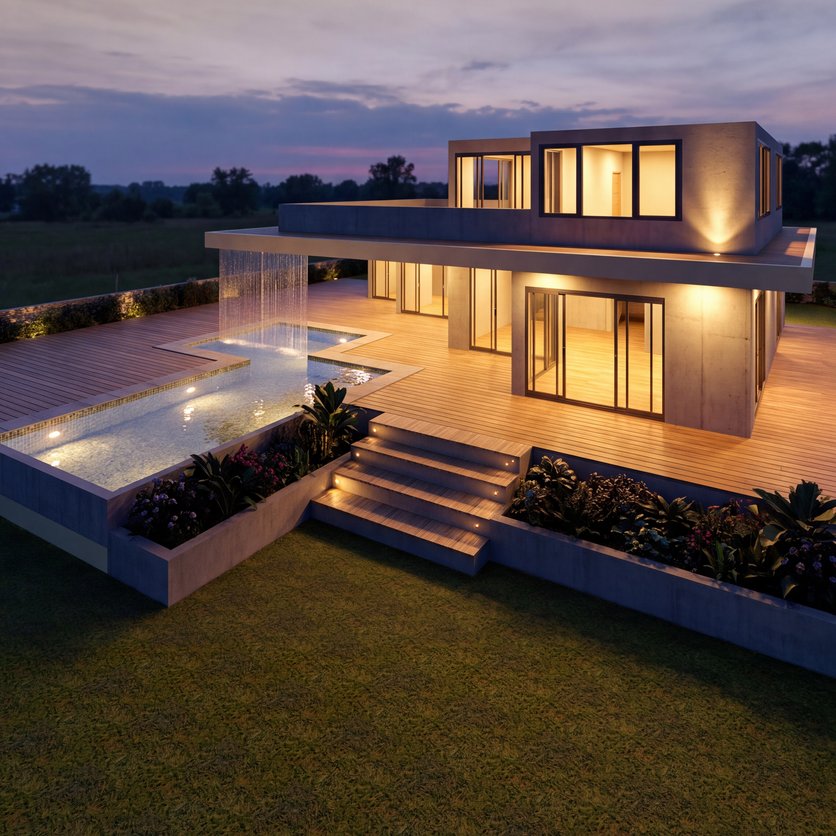 Mid-century outdoor space