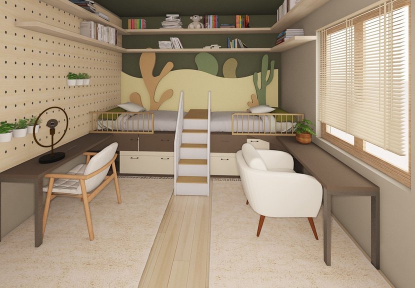 Mid-century bedroom