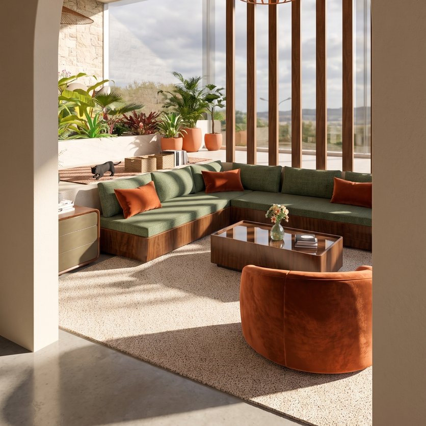 Mid-century living room