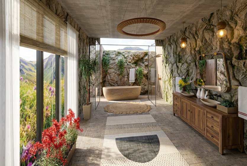 Wabi-sabi bathroom