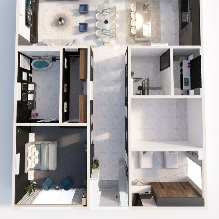 Mid-century floor plan