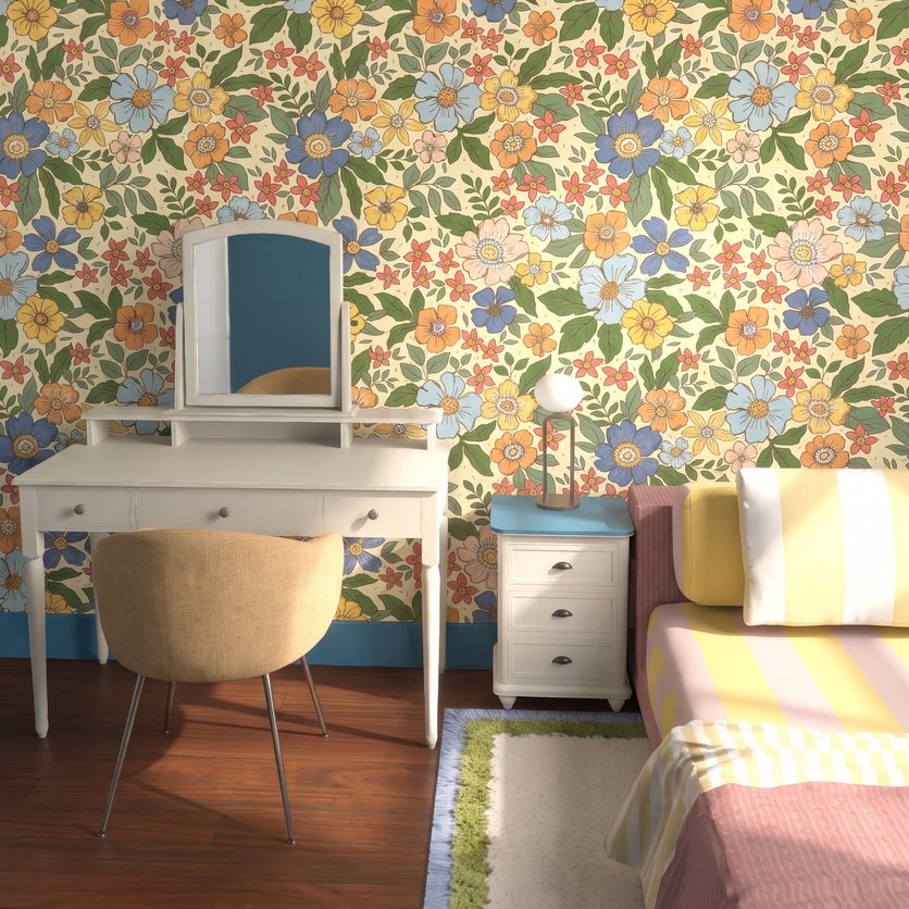 Retro 70s bedroom