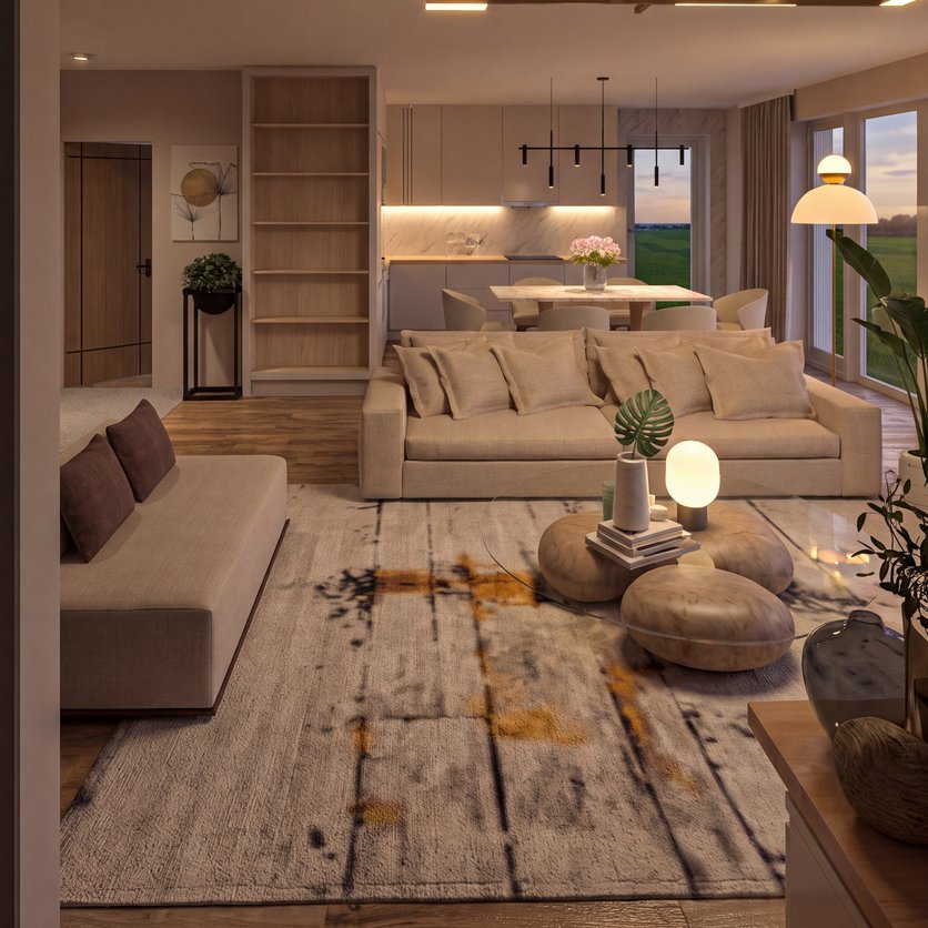 Mid-century living room