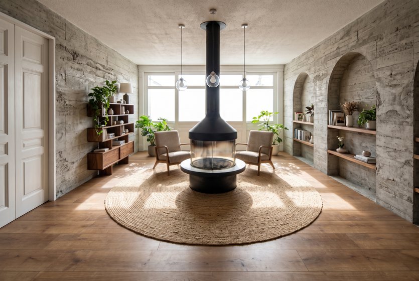 Mid-century living room