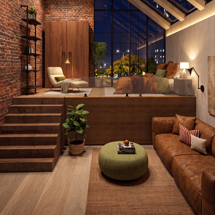 Industrial living room