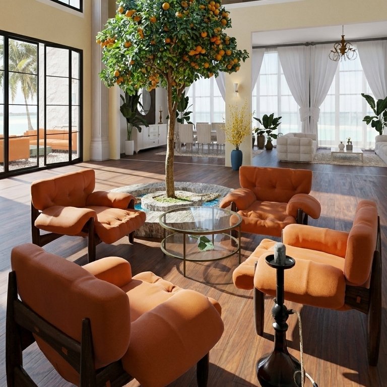 Mid-century living room