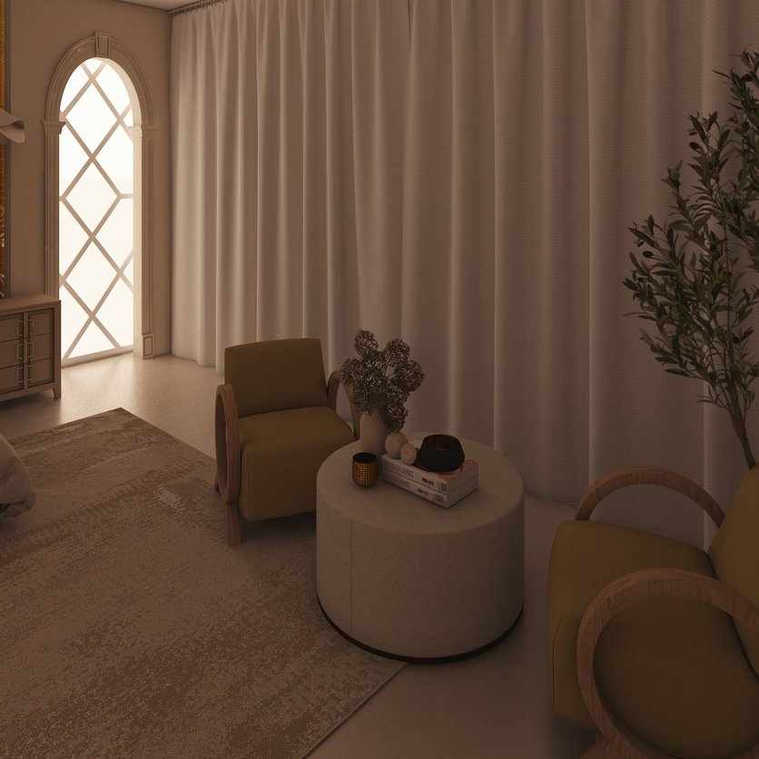 Wohnzimmer im Stil Mid-Century