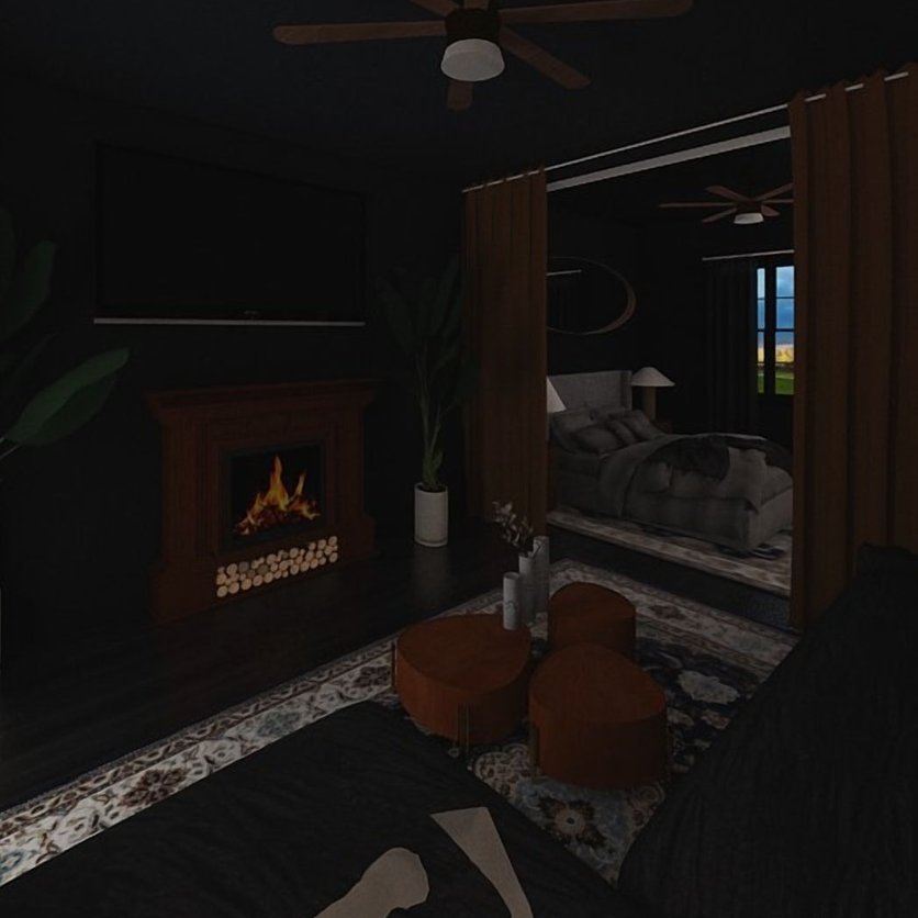 Wohnzimmer im Stil Mid-Century