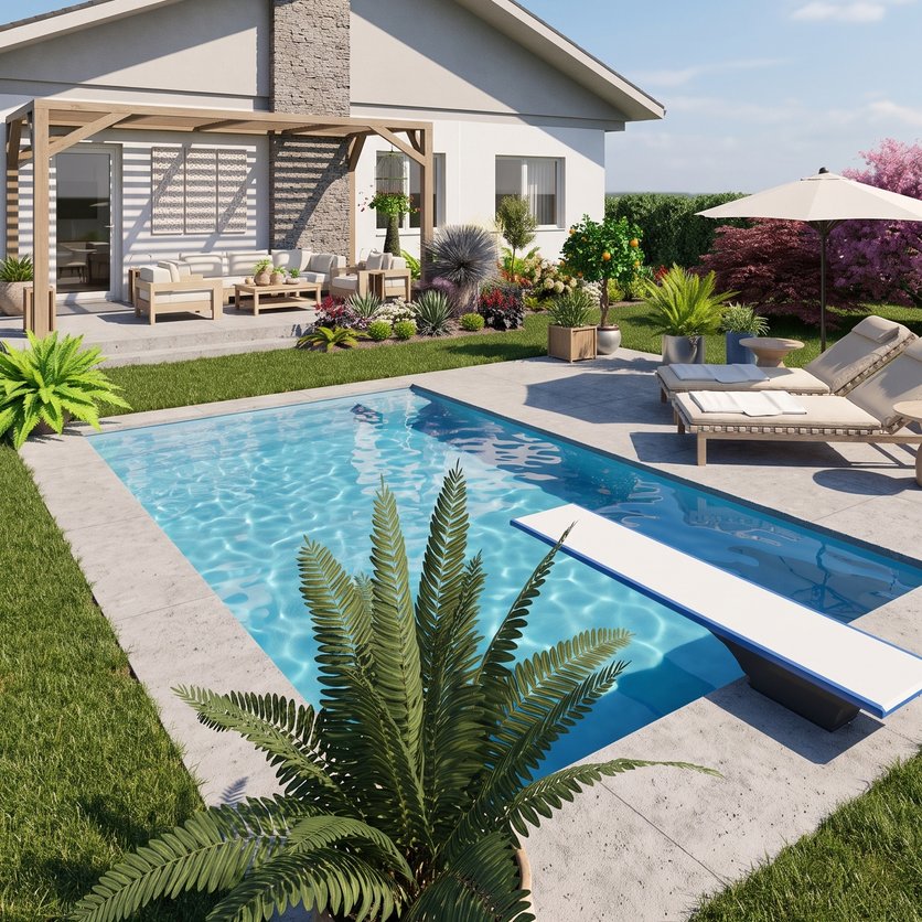 Modern outdoor space