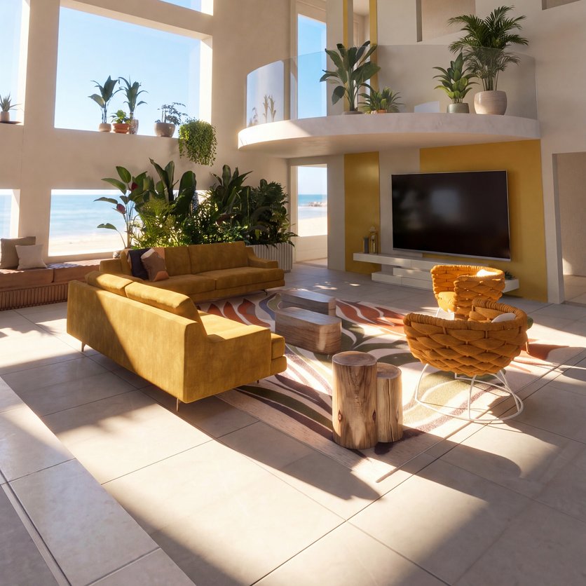 Mid-century living room