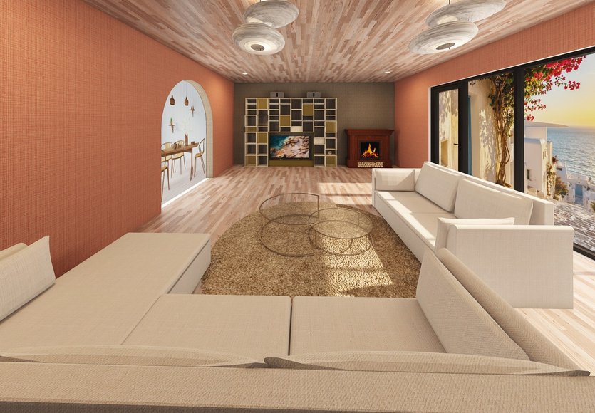 Mediterranean living room