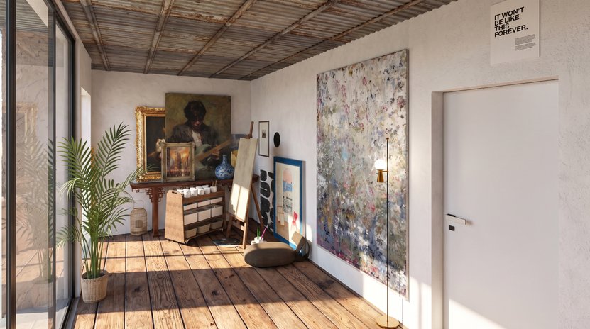 Eclectic home office