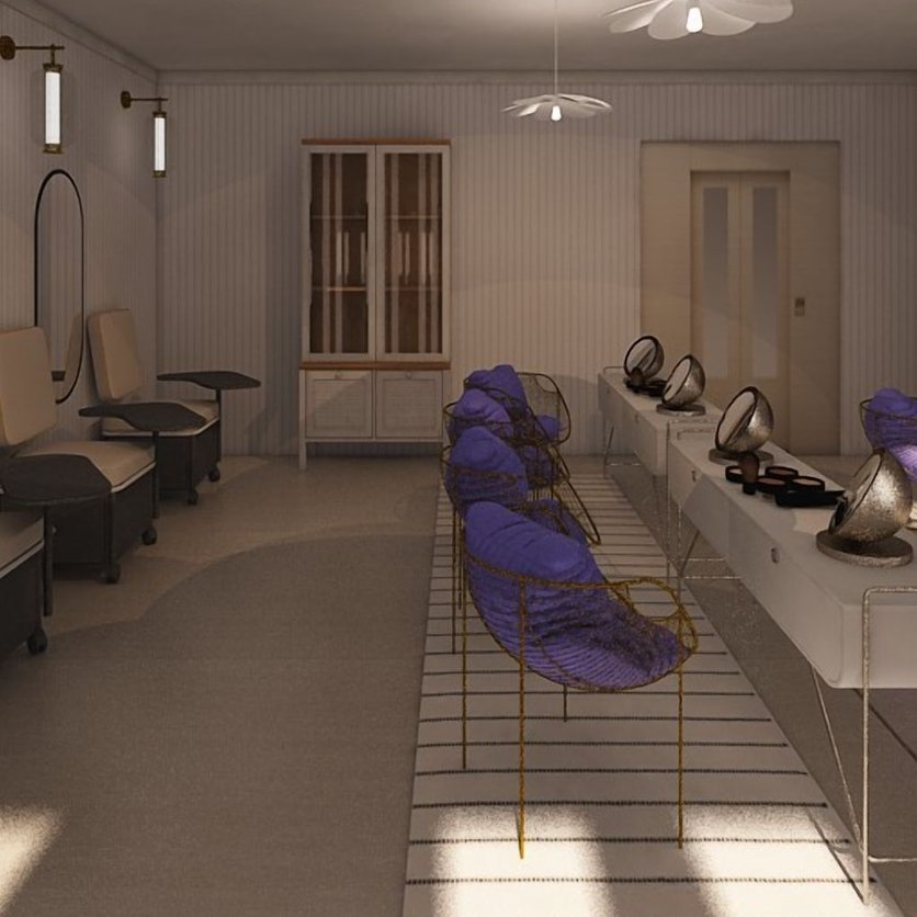 salone di bellezza in stile Mid-century