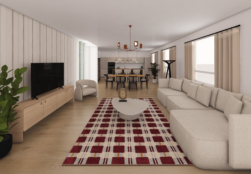Yüzyıl ortası oturma odası