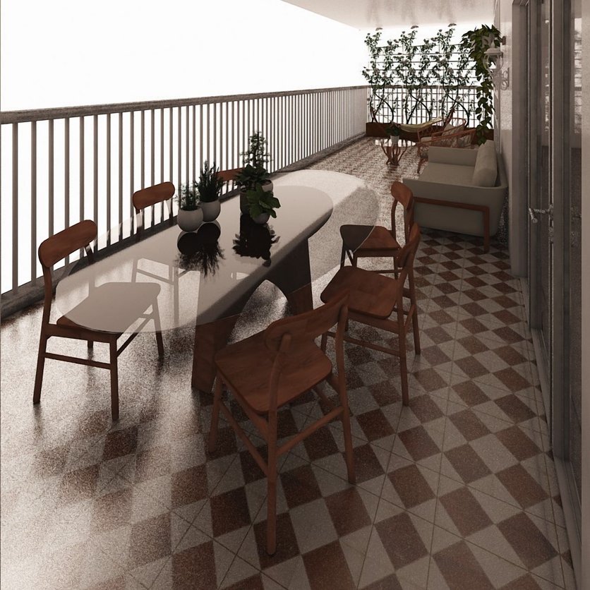 Mid-century outdoor space